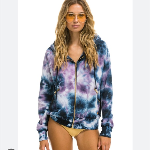 Aviator Nation Tops - Aviator Nation HAND DYED tie dye sweatshirt crew pullover XS